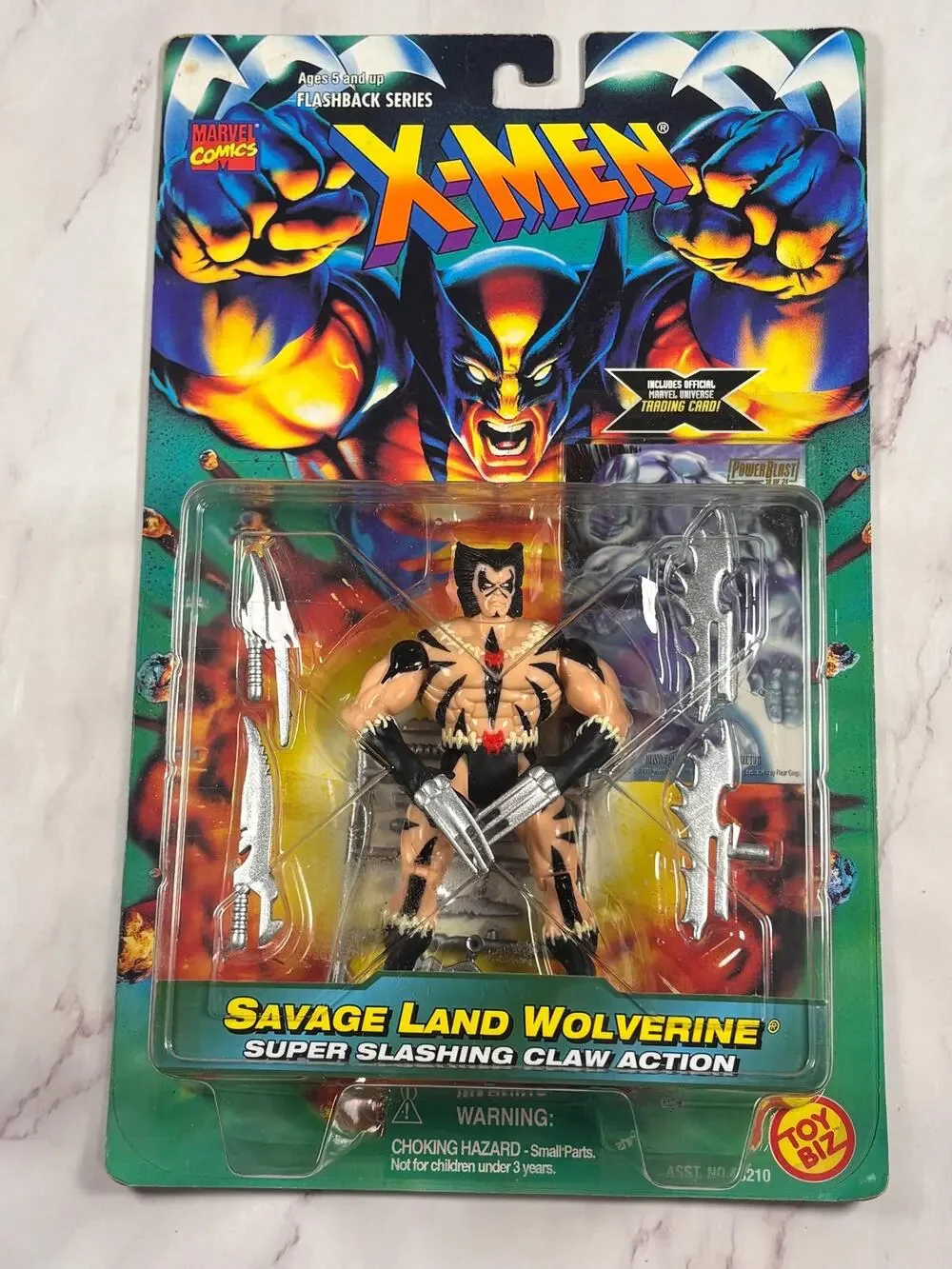 X Men Flashback Series Savage Land Wolverine Marvel Action Figure Toy Biz 1996